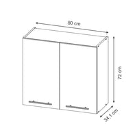 Vicco Mobile da cucina in vetro Bianco casa di campagna 80 cm