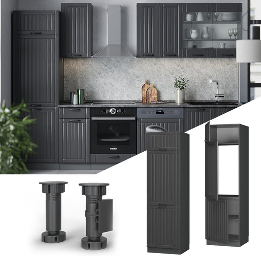 Vicco Armadio frigorifero Grigio scuro 60 cm