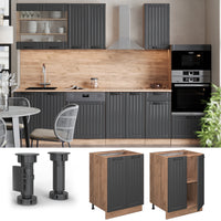 Vicco Mobiletto base cucina Grigio scuro 60 cm , PL Marmo