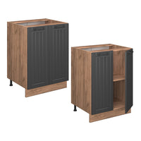 Vicco Mobiletto base cucina Grigio scuro 60 cm , PL Antracite