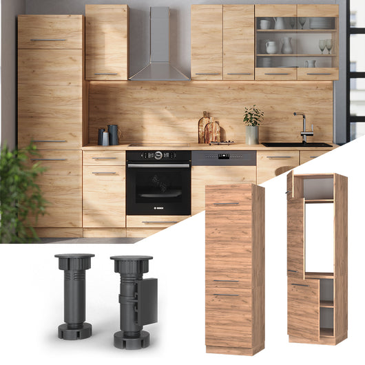 Vicco Armadio frigorifero Quercia dorata 60 cm