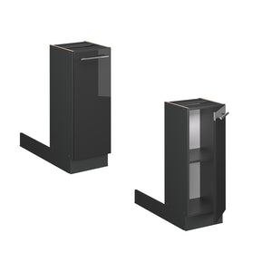 Vicco isola cucina Antracite lucido 30 cm senza piano di lavoro