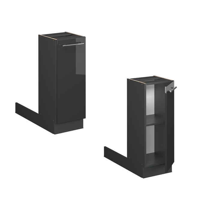 Vicco isola cucina Antracite lucido 30 cm senza piano di lavoro