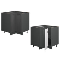 Vicco Mobile ad angolo cucina Grigio scuro 80.5 cm senza piano di lavoro