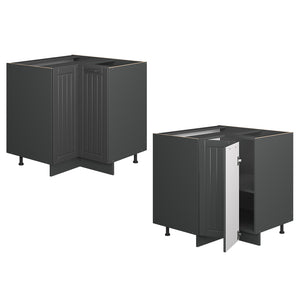 Vicco Mobile ad angolo cucina Grigio scuro 80.5 cm senza piano di lavoro