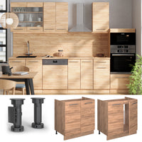 Vicco Mobile lavello cucina Quercia dorata 80 cm , PL Marmo