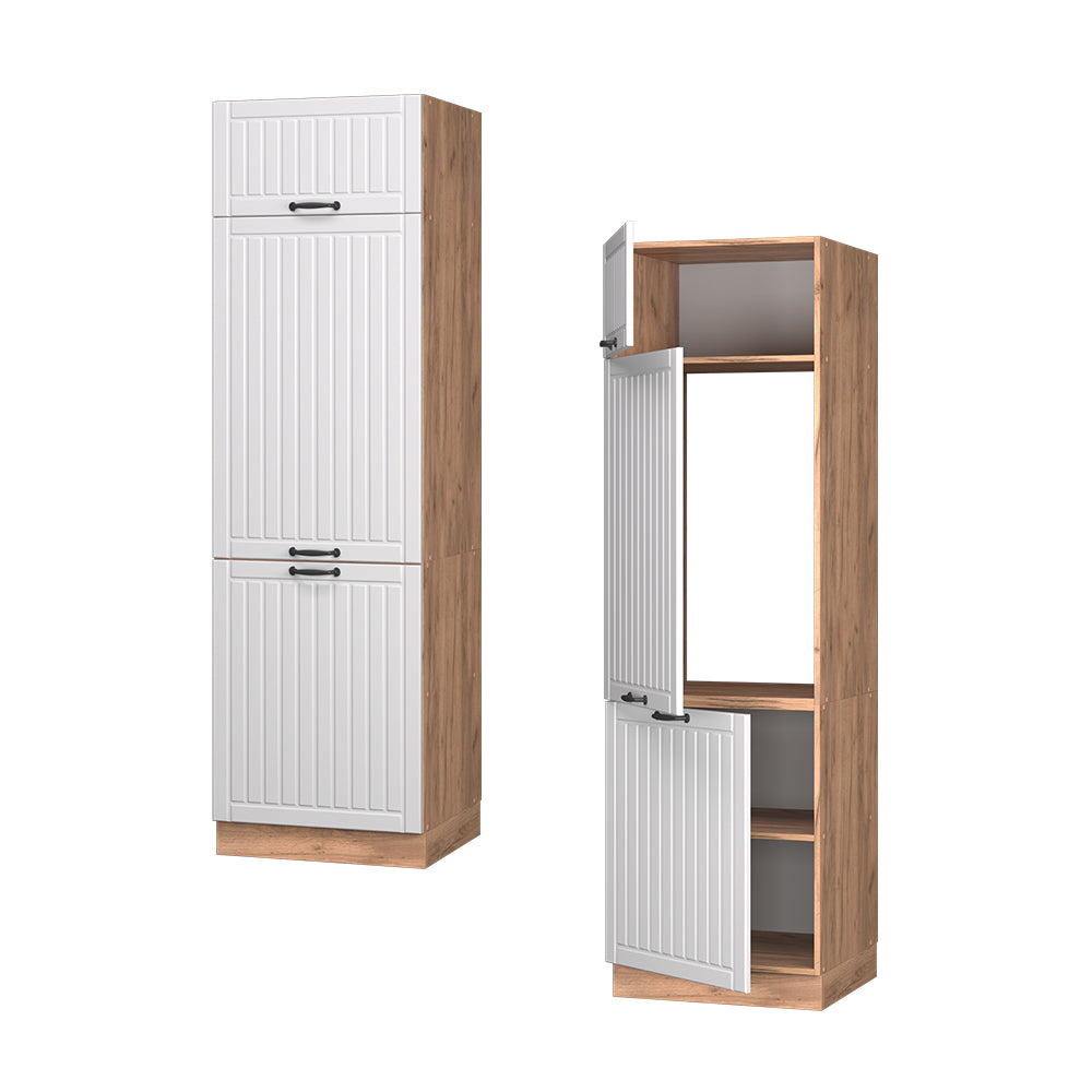 Vicco Armadio frigorifero Bianco casa di campagna 60 cm