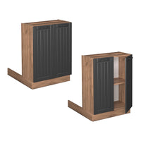 Vicco isola cucina Grigio scuro 60 cm senza piano di lavoro