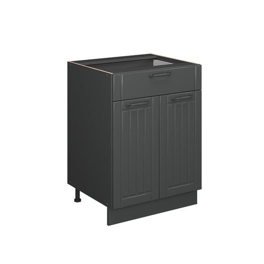 Vicco Mobiletto base per cucina Grigio scuro 60 cm con cassetto, senza piano di lavoro