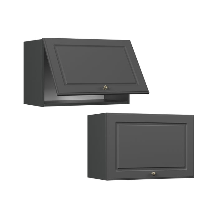 Vicco Pensile da cucina Landhaus antrazit-oro 60 cm Piatto