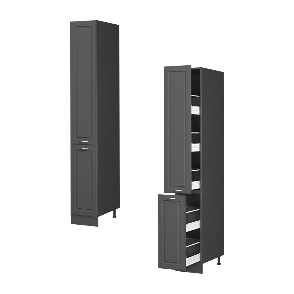 Vicco Mobiletto base per cucina Landhaus antrazit-oro 30 cm