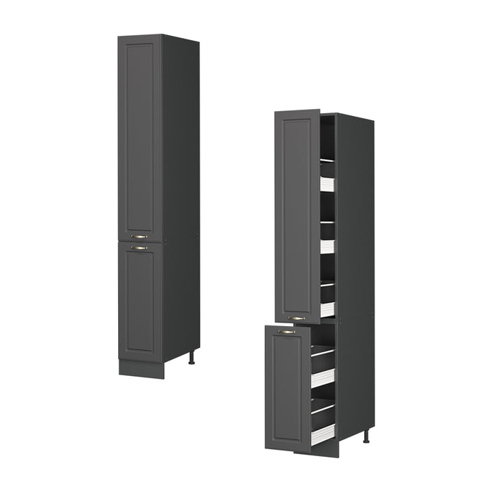 Vicco Mobiletto base per cucina Landhaus antrazit-oro 30 cm