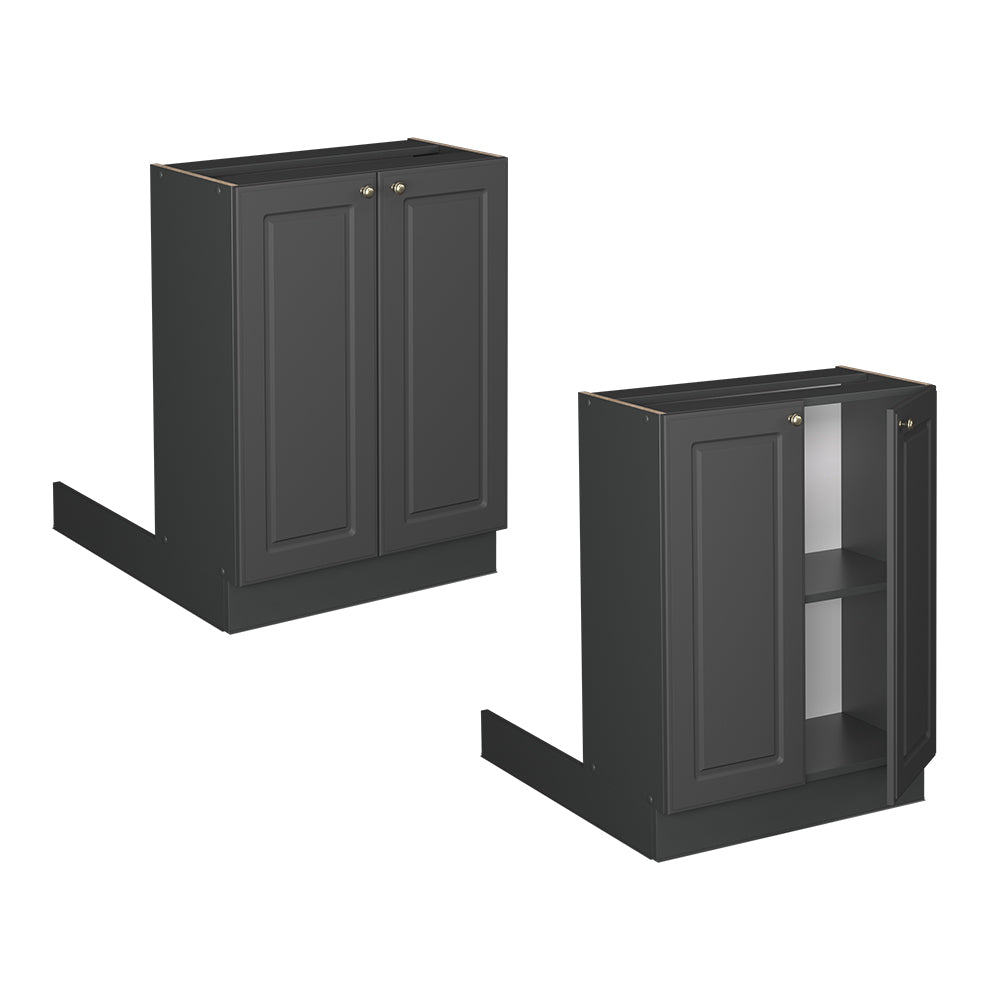 Vicco isola cucina Landhaus antrazit-oro 60 cm senza piano di lavoro