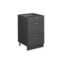 Vicco Mobiletto base per cucina Landhaus antrazit-oro 50 cm senza piano di lavoro