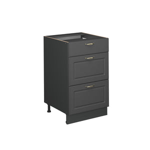 Vicco Mobiletto base per cucina Landhaus antrazit-oro 50 cm senza piano di lavoro