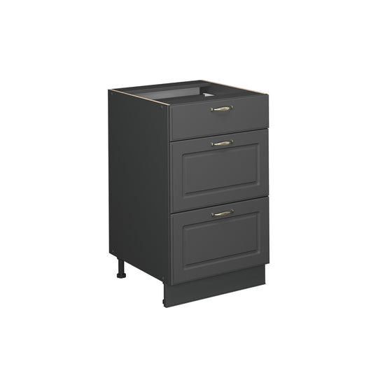 Vicco Mobiletto base per cucina Landhaus antrazit-oro 50 cm senza piano di lavoro