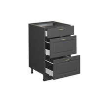 Vicco Mobiletto base per cucina Landhaus antrazit-oro 50 cm senza piano di lavoro