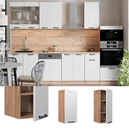 Vicco Pensile da cucina Bianco casa di campagna 30 cm