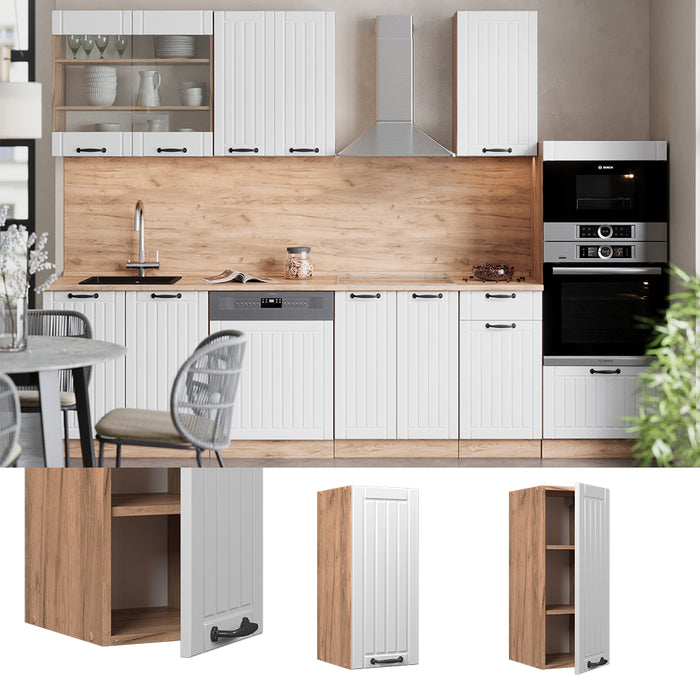 Vicco Pensile da cucina Bianco casa di campagna 30 cm