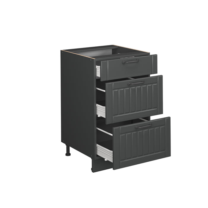 Vicco Mobiletto base per cucina Grigio scuro 50 cm senza piano di lavoro