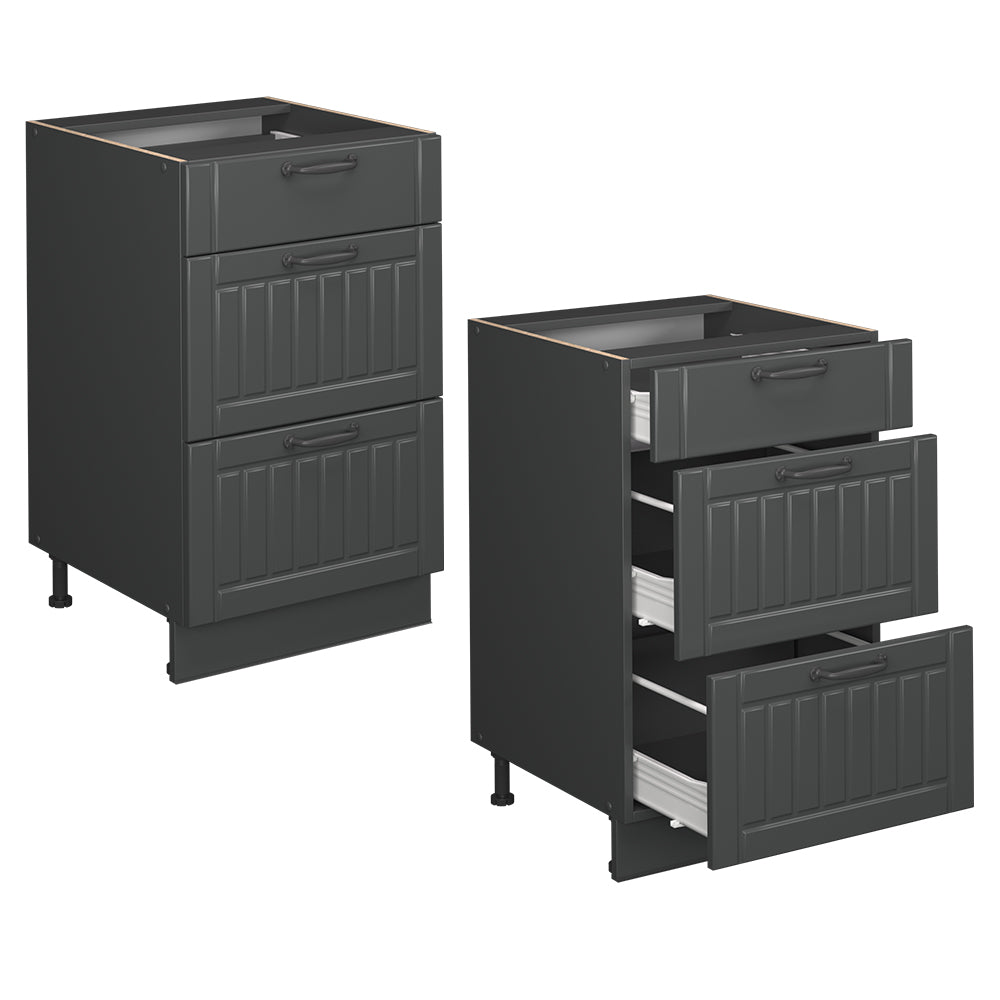 Vicco Mobiletto base per cucina Grigio scuro 50 cm senza piano di lavoro