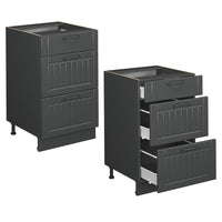 Vicco Mobiletto base per cucina Grigio scuro 50 cm senza piano di lavoro