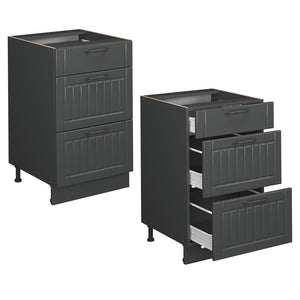 Vicco Mobiletto base per cucina Grigio scuro 50 cm senza piano di lavoro