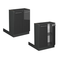 Vicco isola cucina Antracite lucido 60 cm senza piano di lavoro