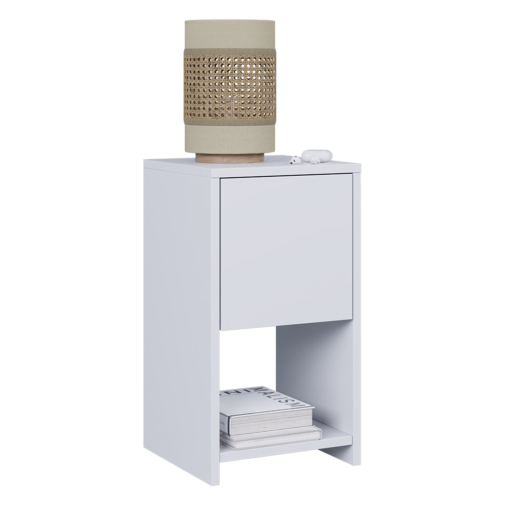 Vicco Comodino Bianco 30 x 55 cm con 3 cassetti