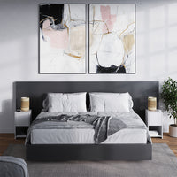 Vicco Comodino Bianco 30 x 55 cm con 3 cassetti