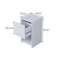 Vicco Comodino Bianco Set di 2