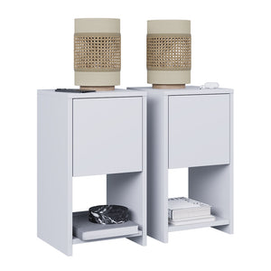 Vicco Comodino Bianco Set di 2