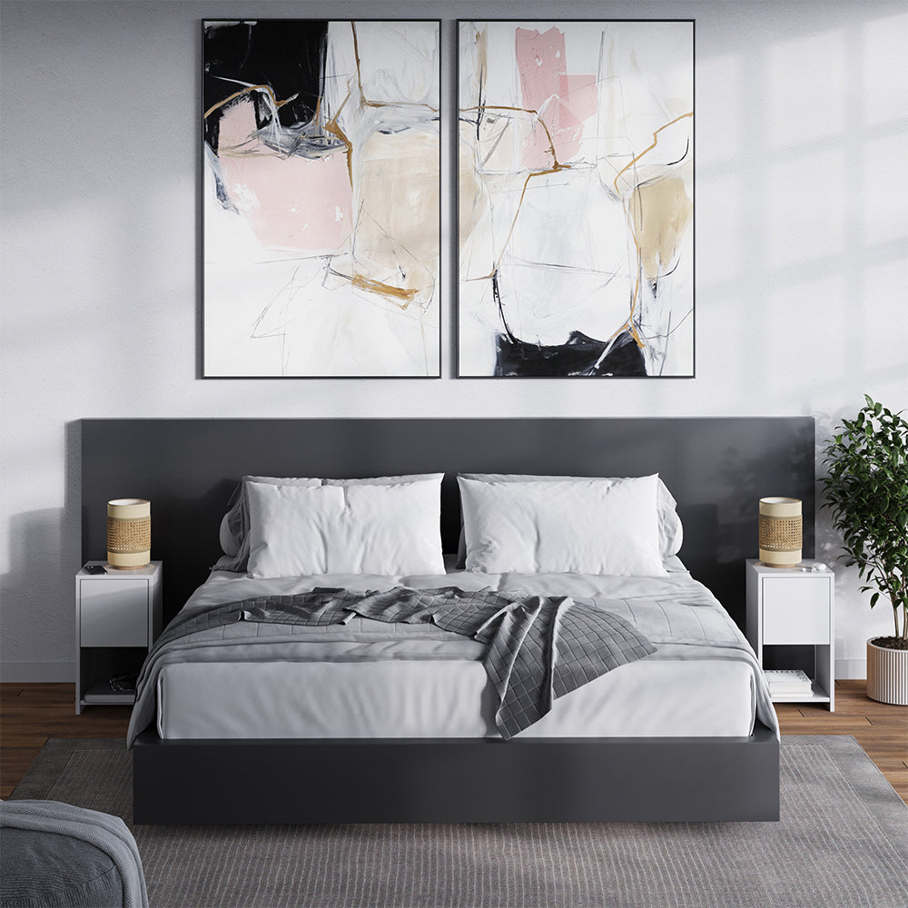 Vicco Comodino Bianco Set di 2