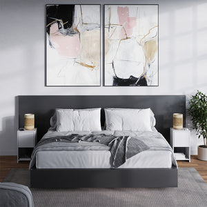 Vicco Comodino Bianco Set di 2