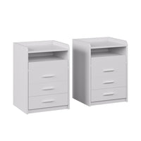 Vicco Comodino Bianco Set di 2