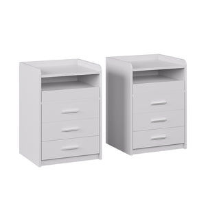 Vicco Comodino Bianco Set di 2