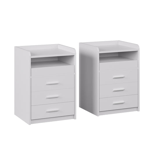 Vicco Comodino Bianco Set di 2