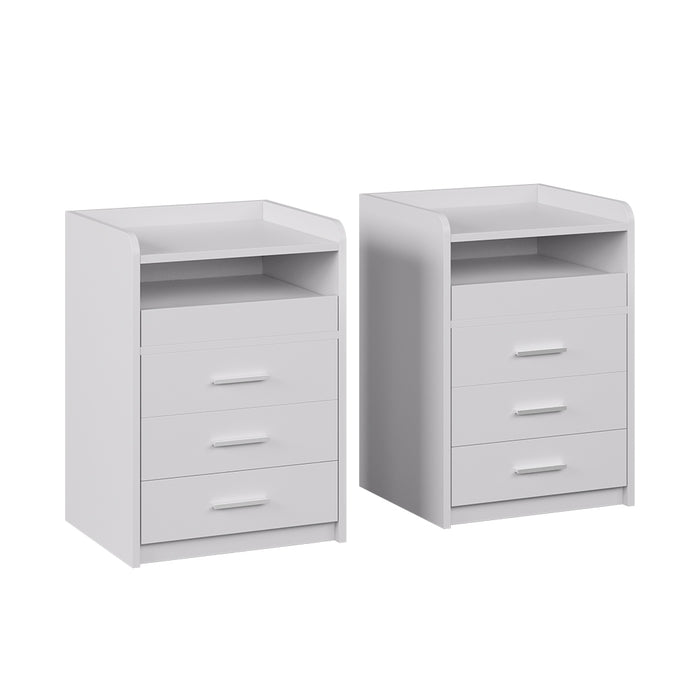 Vicco Comodino Bianco Set di 2