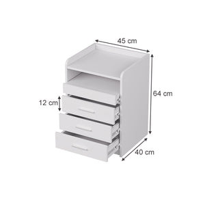 Vicco Comodino Bianco Set di 2