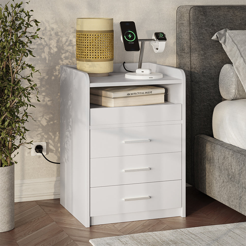 Vicco Comodino Bianco Set di 2