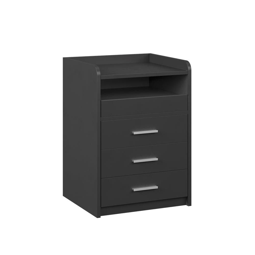 Vicco Comodino Antracite 45 x 64 cm con 3 cassetti