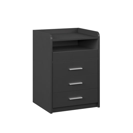 Vicco Comodino Antracite 45 x 64 cm con 3 cassetti