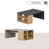 Vicco Tavolino da salotto Antracite/Artisan 90 x 60 cm con ripiani