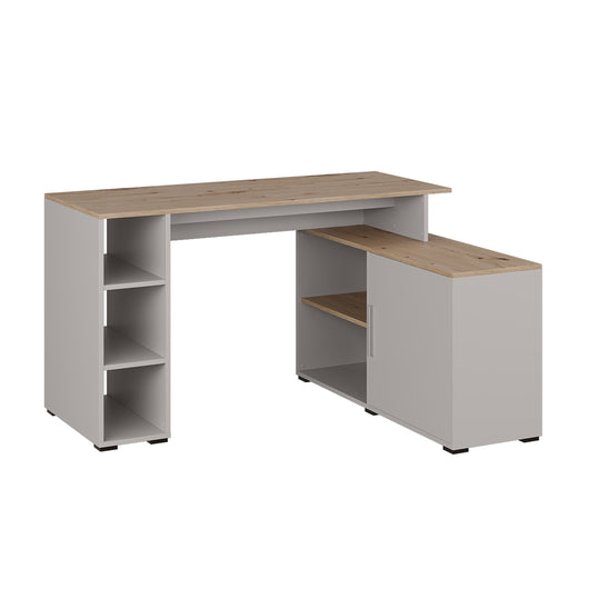 Vicco Scrivania angolare Cachemire 135 x 110 cm con ripiani