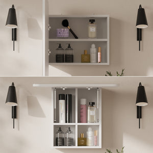 Vicco Specchio contenitore bagno Bianco 60 x 50 cm con ripiani