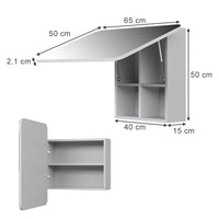 Vicco Specchio contenitore bagno Bianco 65 x 50 cm con ripiani
