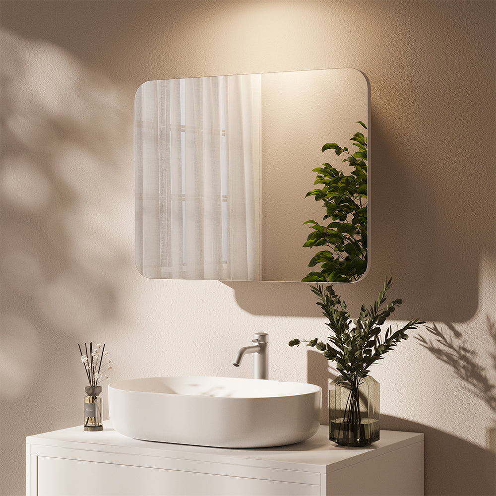 Vicco Specchio contenitore bagno Bianco 65 x 50 cm con ripiani