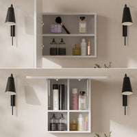 Vicco Specchio contenitore bagno Bianco 65 x 50 cm con ripiani