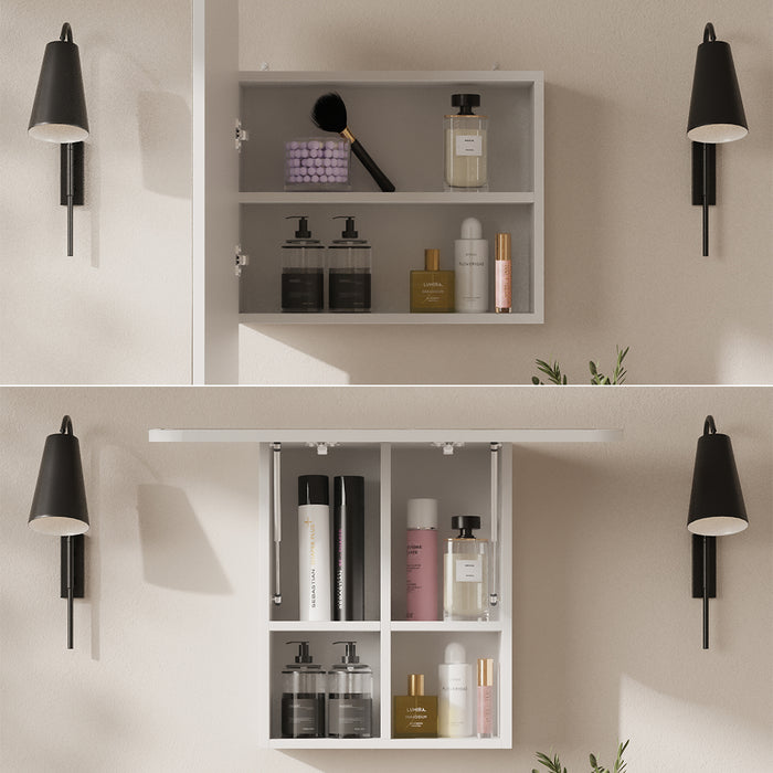 Vicco Specchio contenitore bagno Bianco 65 x 50 cm con ripiani