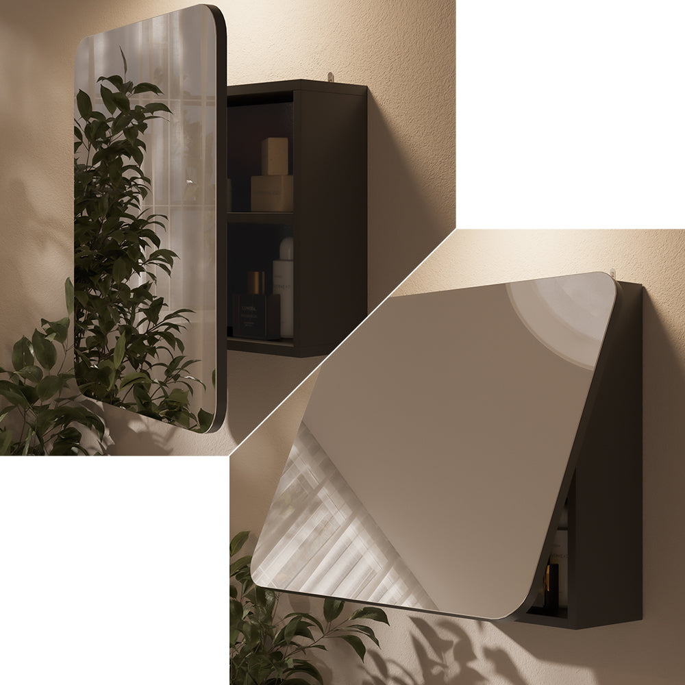 Vicco Specchio contenitore bagno Antracite 60 x 50 cm con ripiani